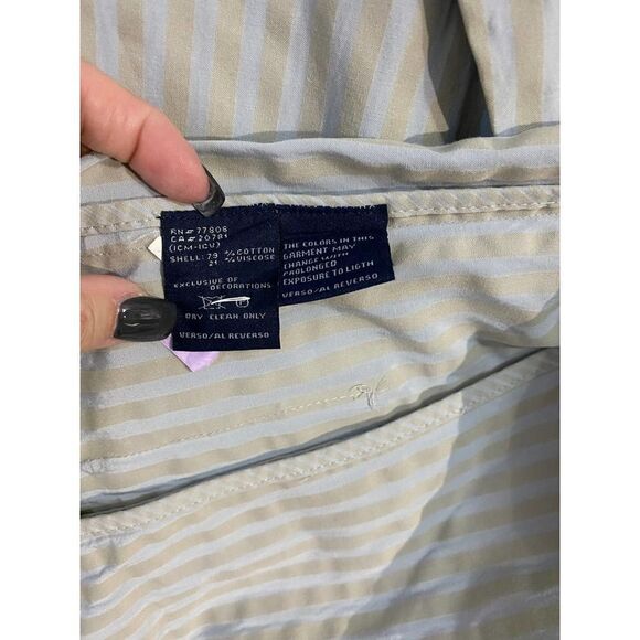 Tommy Hilfiger Gray Striped Double Button Collared Blazer Women's Size 12 - Picture 6 of 6